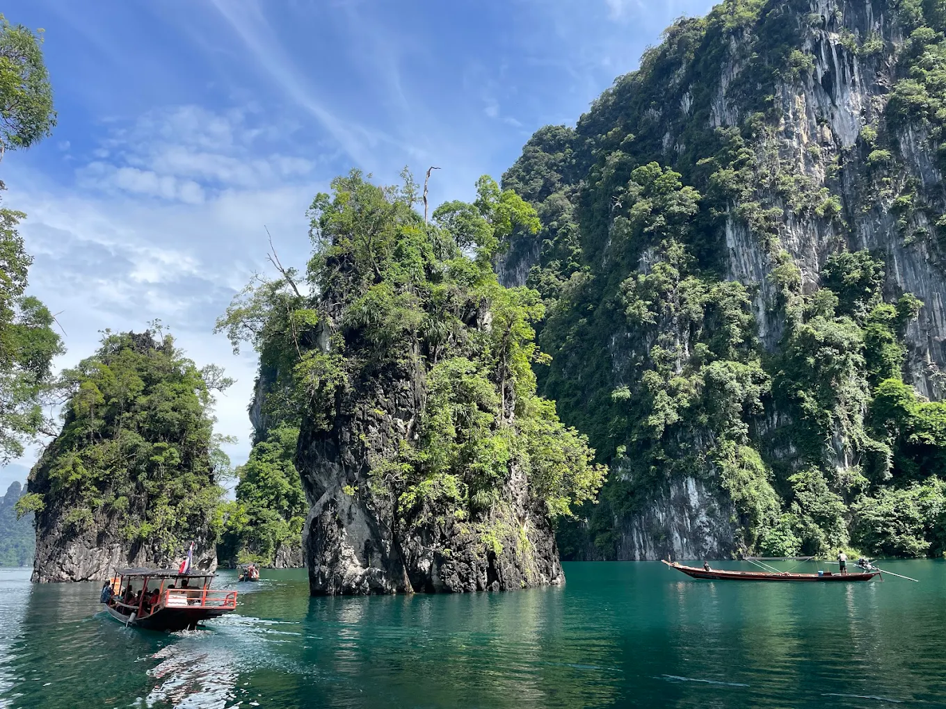 Cheow Lan Dam - Stunning Limestone Cliffs and Emerald Water